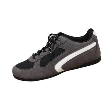 Imagem de Tênis feminino moderno casual primavera e verão confortável para treinamento alemão bico redondo sem cadarço casual, Preto, 35