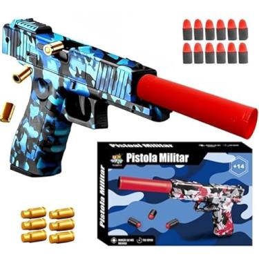 Imagem de Arminha de Brinquedo Pistola Camuflada com Cartucho Projeteis Capsulas