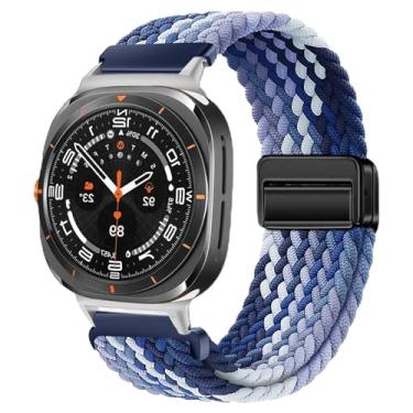 Imagem de EKSIL Pulseira esportiva trançada de nylon para Samsung Galaxy Watch Ultra, 47 mm, correa Galaxy Watch 7 Ultra (GradientU)