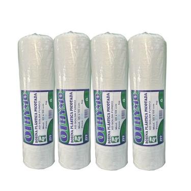 Imagem de Bobina plástica picotada 35x50 4un saco transparente mercado - E A COS