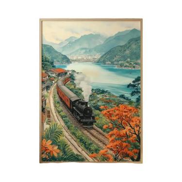 Imagem de Impressão Em Tela De Paisagem Japonesa Retrô Sem Moldura, Pôster De Fe