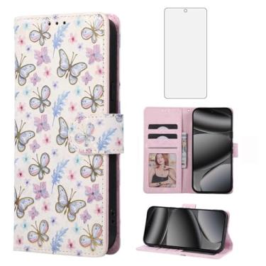 Imagem de Asuwish Capa de celular para Google Pixel 9 Pro XL/10 Pro XL carteira celular com protetor de tela com bloqueio de RFID, porta-cartão de flor, suporte para Pixel9 9Pro Nine Pixel10 10Pro LX