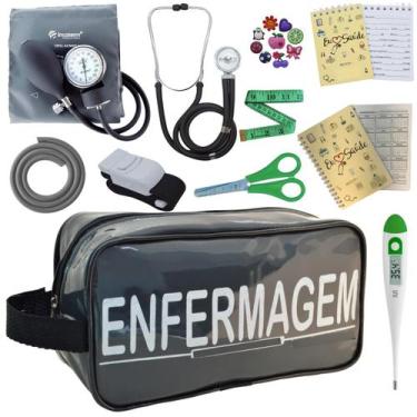 Imagem de Kit Enfermagem Profissional Glicose Estagio Saude Completo - PREMIUM, 