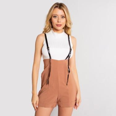 Imagem de Shorts susie com suspensorio feminino - Susie Modas, Marrom, P, 10 uni