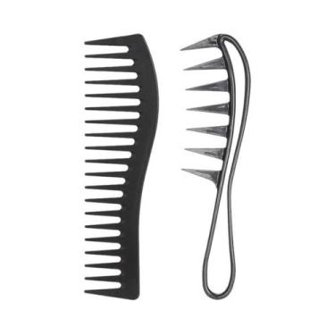 Imagem de Pente De Plástico Com Dentes Largos Para Cabelos Cacheados, Acessórios
