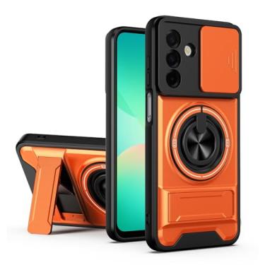 Imagem de SORAKA Capa para Samsung Galaxy A26 5G com suporte,proteção de lente com janela e capa dupla de PC e TPU compatível com suporte magnético para carro