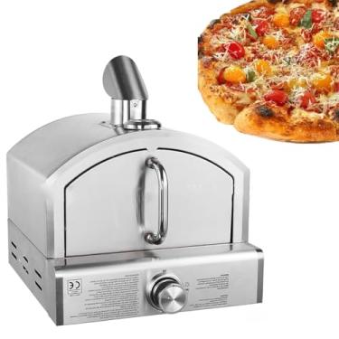 Imagem de Máquina De Fazer Pizzelle De 12 Polegadas, Forno De Pizza Multifuncional Para Uso Externo, Portátil Para Cozinha, A Gás, Com Válvula Reguladora E Pedra Para Pizza