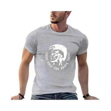 Imagem de Camiseta Masculina De Algodão Tamanho Grande Confortável Com Gola Redo