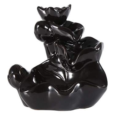 Imagem de Zerodis Queimador de Incenso Em Cascata, Suporte para Incensário de Esmalte Cerâmico Suporte para Refluxo de Cones Perfumados Queimadores Artesanais de Porcelana para Decoração de Casa