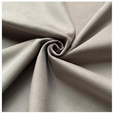 Imagem de 1,5 jarda de veludo cotelê bebê, 45% algodão, 55% tecido de poliéster por jarda em cor sólida, 147 polegadas de largura, acolchoado bordado macio para costura material de vestuário pano cinza claro