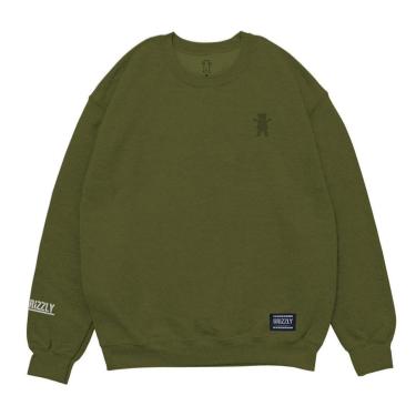 Imagem de Moletom Grizzly Mini Og Bear Crew Neck M OLIVE GREEN UNICA-Masculino