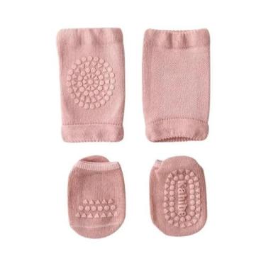 Imagem de Conjunto De Meias Protetoras De Joelho Para Bebês Unissex, Antiderrapa