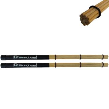Imagem de Baqueta acústica D'Groove para bateria - Rods Sticks(bambu) Silenciosa