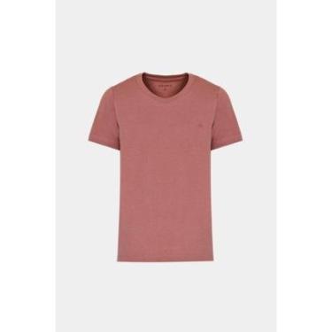 Imagem de Camiseta Aramis Tricot Algodão Manga Curta Bordado Terracota-Masculino