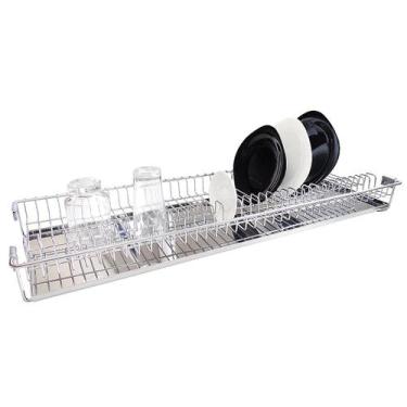 Imagem de Escorredor Pratos De Embutir 77cm Mód 80cm Inox Jomer 3072, Inox