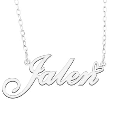 Imagem de A168A Colar de nome personalizado personalizado personalizado colar de nome banhado para mãe filha amizade feminino dia dos namorados aniversário de Natal ano novo, Metal, Sem pedras preciosas