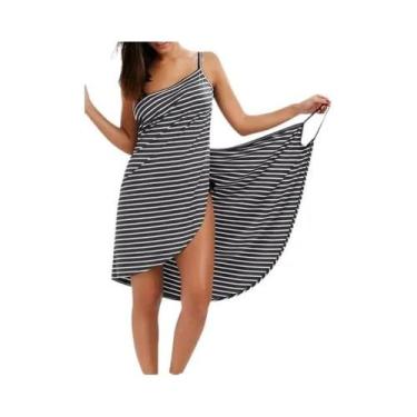 Imagem de Vestido Feminino De Cor Sólida, Saída De Praia, Biquíni, Sarong, Moda 