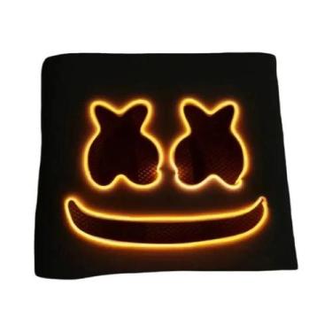 Imagem de Máscara LED Marshmello Respirável Para DJ, Acessório De Festa De Hallo