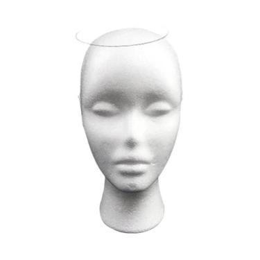 Imagem de Cabeça De Manequim Unissex Em Espuma Com Suporte Para Exibição De Chap