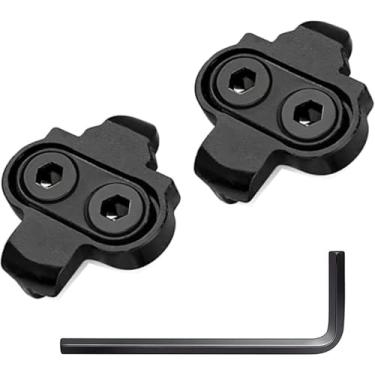 Imagem de Chuteiras de bicicleta, conjunto de chuteiras de bicicleta de montanha de aço compatível com Shimano SPD SM-SH51- Spinning, Wellgo MTB, conjunto de chuteiras de bicicleta para ciclismo interno e