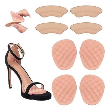 Imagem de Riootlnm Almofada de pé antiderrapante para sapatos, almofada central de ponto de massagem para dor no pé, almofadas de conforto de salto alto, inserções de almofada de calcanhar para sapatos muito