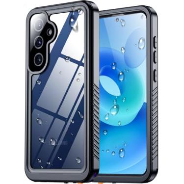 Imagem de Justcool Capa à prova d'água para Samsung Galaxy S25 Plus, tela integrada e protetor de lente da câmera [IP68 debaixo d'água] [grau militar à prova de choque], capa de telefone com proteção total do