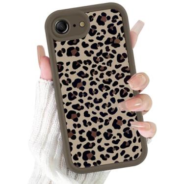 Imagem de Vulfwela Capa de leopardo para iPhone 16e 6,1 polegadas linda retrô marrom estampa de guepardo design estético, capa protetora à prova de choque TPU macio e antiarranhões para mulheres, homens e