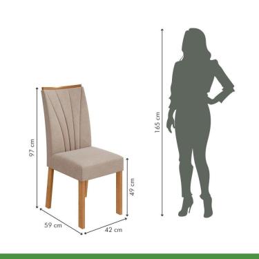 Imagem de Conjunto Mesa Apogeu 170cm Tampo Mdf 6 Cadeiras Apogeu