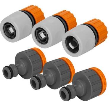 Imagem de Kit 3 Adaptadores Torneira 3 Engate Rápido Mangueira Tramontina