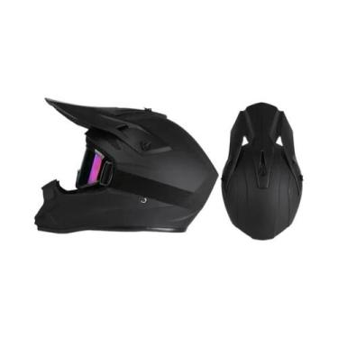 Imagem de Conjunto De Capacete E Óculos De Proteção Unissex Para Motocicleta Off