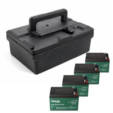 Imagem de Caixa kit com 4 Baterias mais Compartimento de Bateria Original para S