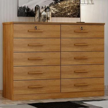 Imagem de Cômoda Gaveteiro Ambiente Milão Com Chave Cumaru 25 - Novo Horizonte