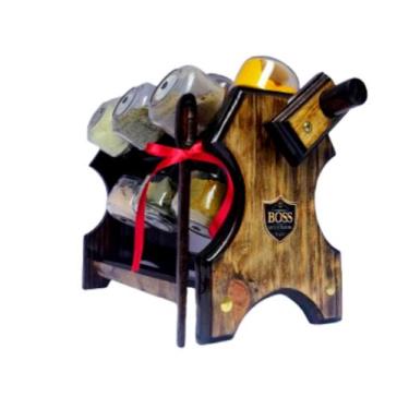 Imagem de Porta temperos e Condimentos manivela e 12 potes e colher - BOSS - Art