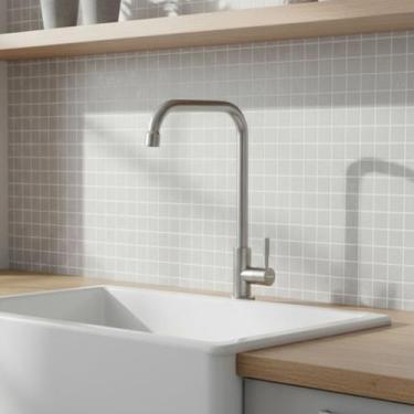 Imagem de Torneira Bancada Pia Alta Pescoço Longo Cozinha Banheiro Lavabo Estilo