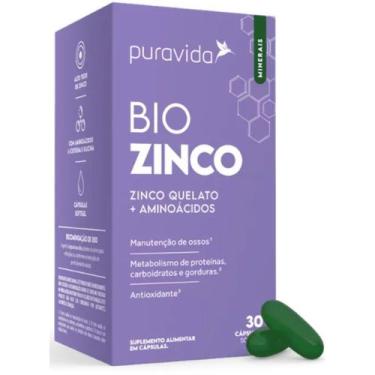 Imagem de Bio Zinco - Zinco Quelato + Aminoácidos - 30 Capsulas - Pura Vida