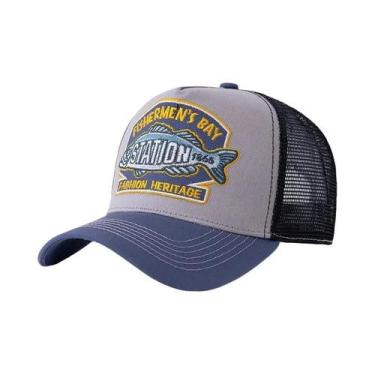 Imagem de Boné De Pesca Unissex De Verão Com Tela Respirável, Estilo Trucker, Pa