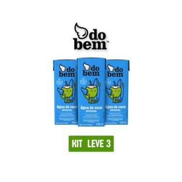 Imagem de Aguá De Cocô Integral Do Bem 200Ml - Kit 3 Unidades