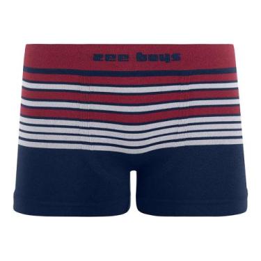 Imagem de Cueca Boxer Infantil Listrada Navy - Zee Rucci, P