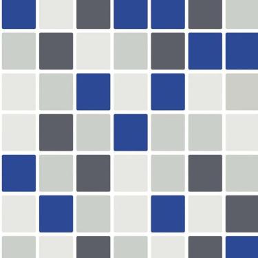 Imagem de Papel Parede Pastilha Azul E Cinza Adesivo Cozinha Banheiro