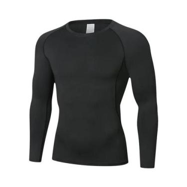Imagem de Camiseta Esportiva Masculina De Manga Longa Respirável E Absorvente De