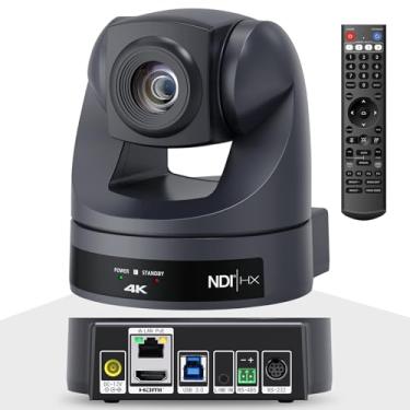 Imagem de Câmera 4K NDI PTZ 20X, saídas HDMI USB LAN, câmera de videoconferência, webcam para cultos religiosos/eventos/serviços educacionais, compatível com Zoom, Skype, OBS (enviada do Brasil)