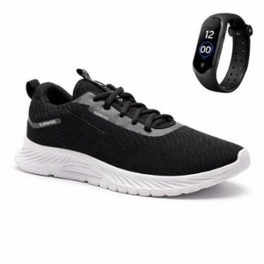 Imagem de Tênis Fittênis Masculino Esportivo Para Treino Academia Confortável Lançamento + Relogio-Masculino