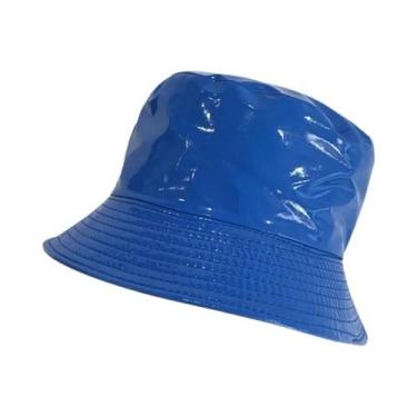 Imagem de Chapéu Balde de Couro Feminino Dobrável - À Prova D'Água - Ideal para 