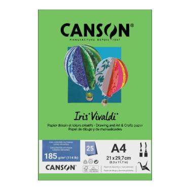 Imagem de Papel Canson A4 Iris Vivaldi 185g 25Fls - Escolha a Cor, Verde Claro