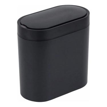 Imagem de Lixeira Banheiro 6l Preta Plastico 14x26x26cm Com Sensor