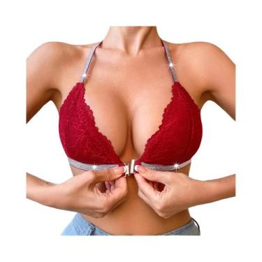 Imagem de Camisola Sexy Feminina Sem Costas Respirável Com Botão Frontal Removív