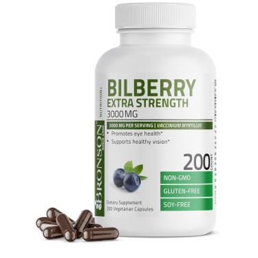 Imagem de Suplemento Bronson Bilberry Extra Strength 3000 Mg Vegano-Unissex
