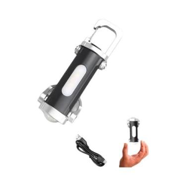 Imagem de Lanterna LED COB Recarregável Com 7 Modos, Lâmpada De Emergência Portá