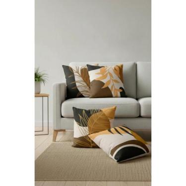 Imagem de Kit 4 Capas Almofada 45x45 Decor Moderna Suave Zíper - Congratulations