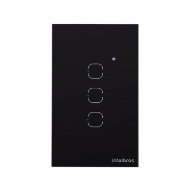 Imagem de Interruptor Smart Wi-Fi Touch EWS 1003 Controle Remoto por Aplicativo e Comandos de Voz Preto Intelbras